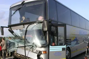 Charter Bus Hits Overpass Injuring Dozens of High Schoolers
