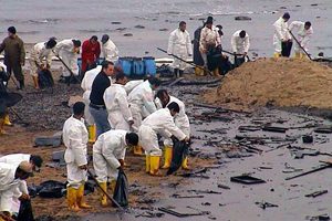 Cleanup Of Oil Spill