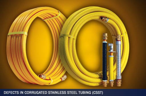 Stainless steel flexible gas line, lightning-related fires and gas leaks lawsuits