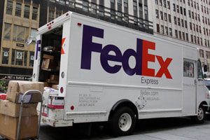 Two Federal Express Delivery Trucks Collide on Staten Island, New York