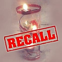 Farm Glass and Metal Spiral Tea Light Holder Recalled