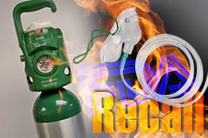 fire risk of grab n go vantage portable oxygen tank recall