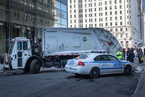 A Man from Long Island Injured When Hit by Sanitation Truck