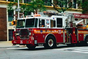 FDNY Fire Truck Engine Collides with a Car and Injures Six People
