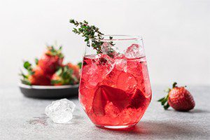 Organic revitalizing tea tonic strawberry hibiscus rose recall