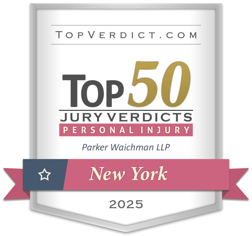 firm badge top 50 personal injury verdicts new york 2025 parker waichman